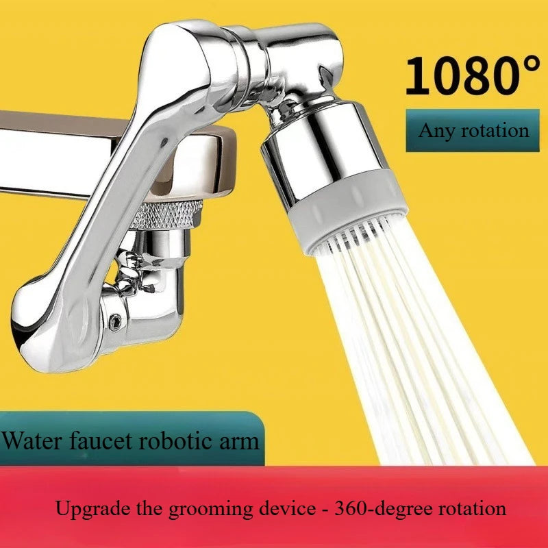 AquaTwist™ 1080° Rotating Faucet Sprayer – Universal Metal Tap Extender with Aerator Nozzle & 22/24mm Adaptor